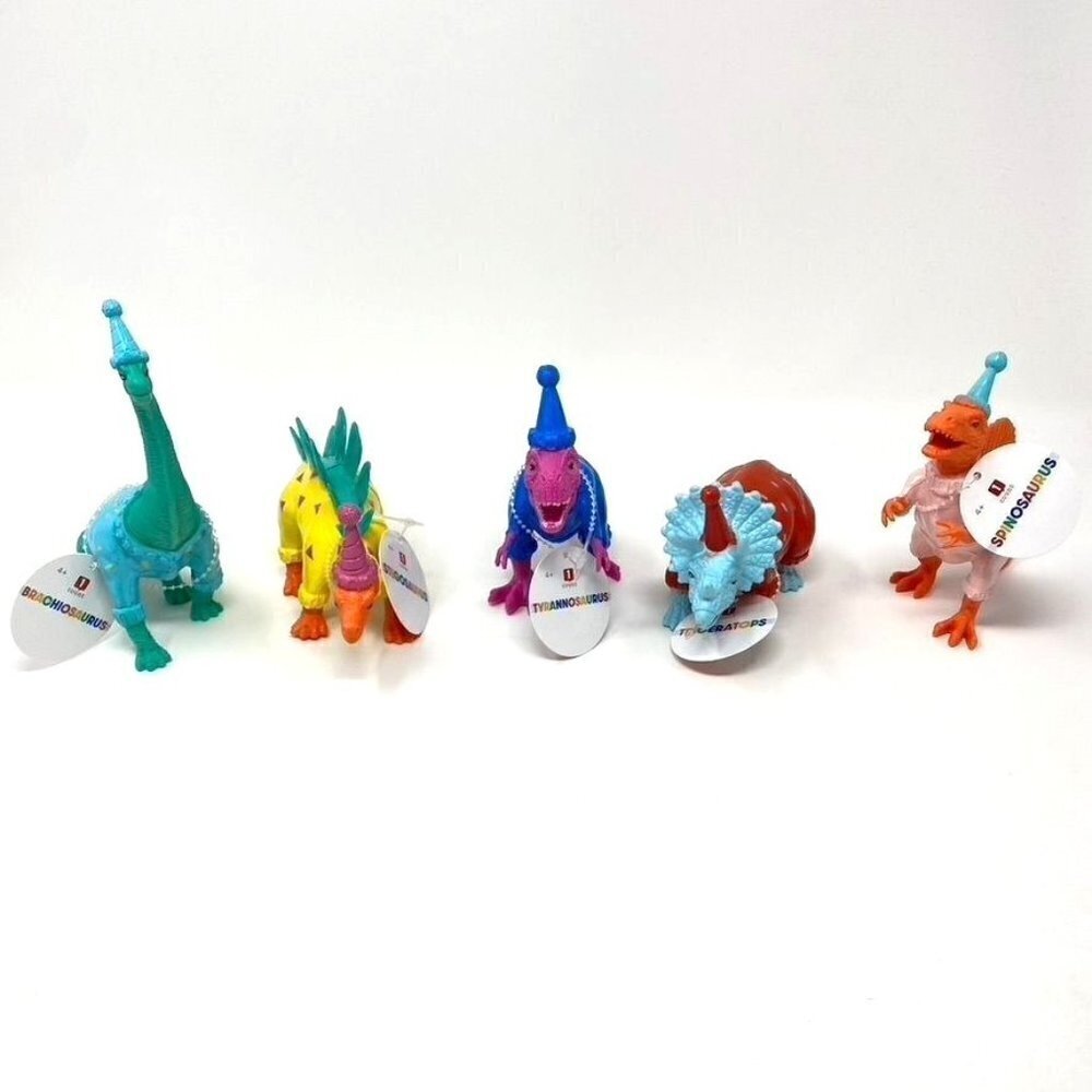NWT Target Party Hat Colorful Dinosaur Figurine Plastic Pretend Play 1 Dino